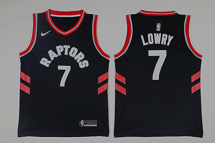 Men Toronto Raptors #7 Lowry Black Game Nike NBA Jerseys